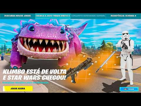 ATUALIZAÇÃO CHEGOU! KLIMBO VOLTOU, SABRE DE LUZ, STAR WARS E WANDA NO FORTNITE!