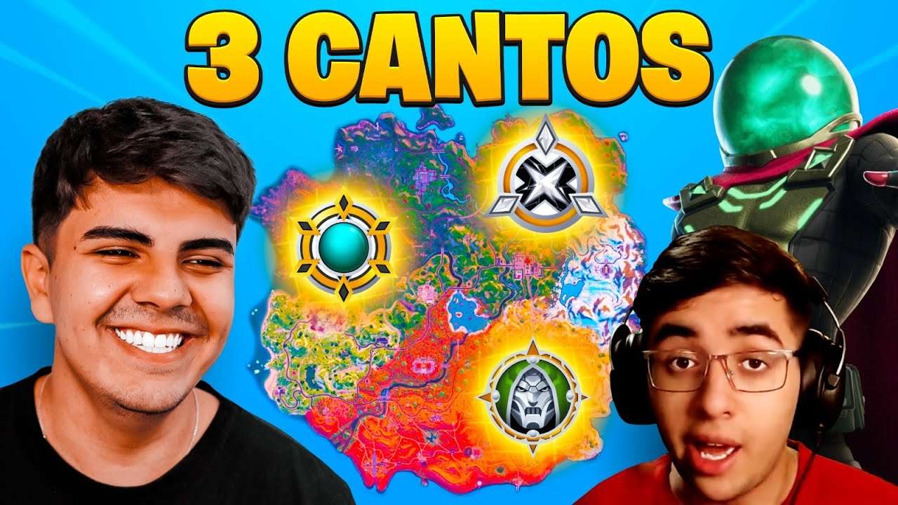 3 MEDALHÕES, 3 CANTOS... FORTNITE X MARVEL