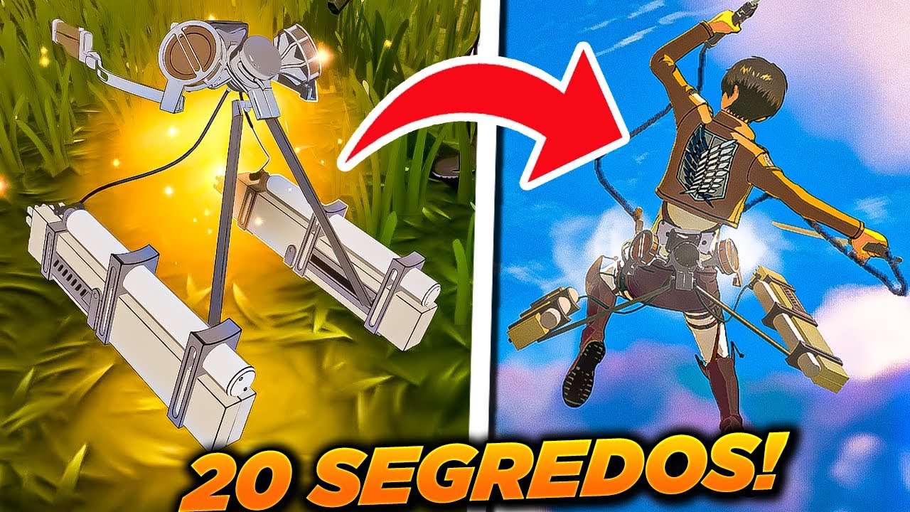 20 SEGREDOS DA ATUALIZAÇÃO ATTACK ON TITAN x FORTNITE!