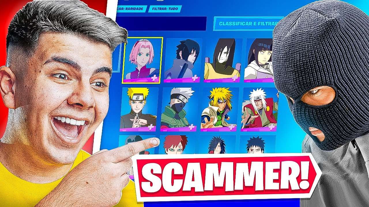 GOLPISTA TENTOU VENDER NOVOS ITENS DO NARUTO! (TROLLANDO SCAMMERS)