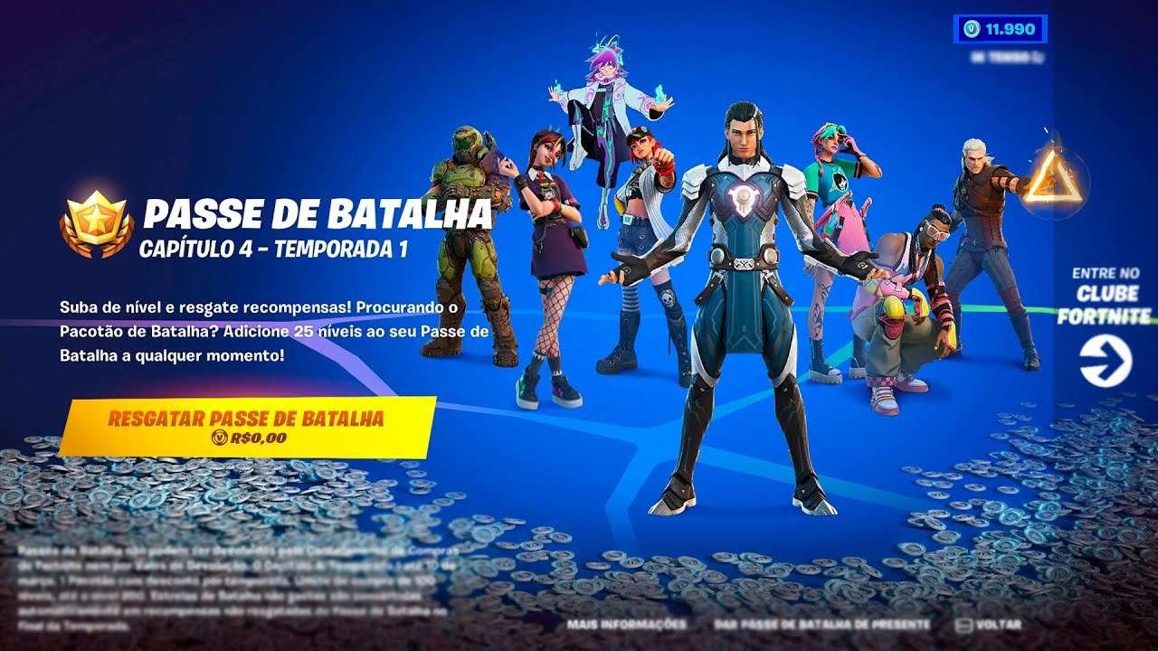 Como Pegar o Passe de Batalha do Capitulo 4 Fortnite Grátis Muito Facil e Rapido
