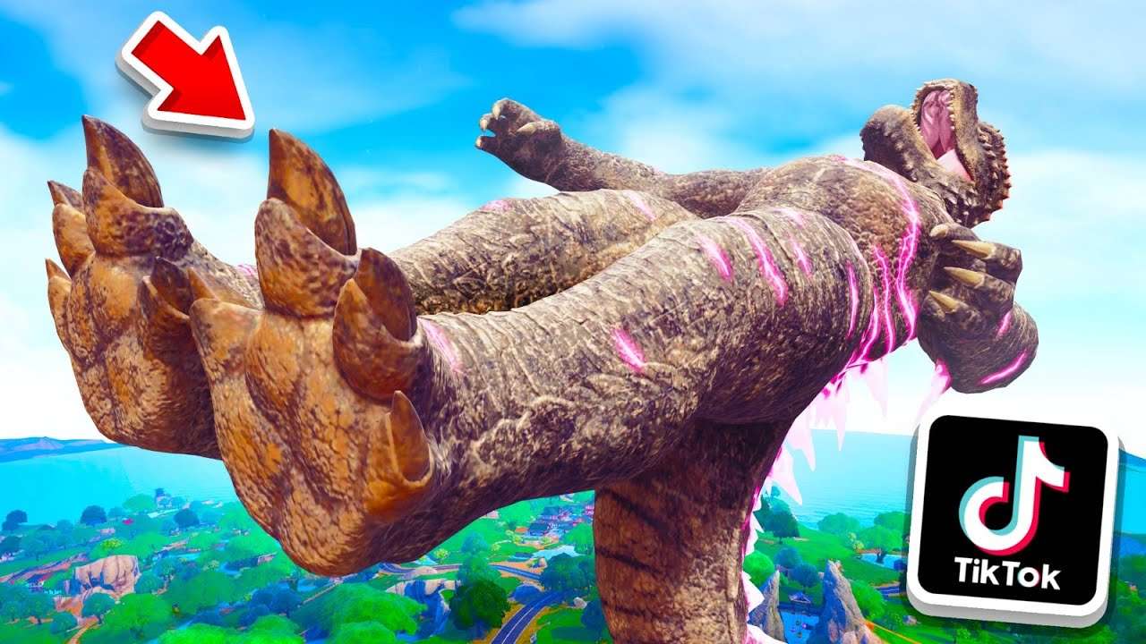 TESTEI os TIKTOKS mais VIRAIS do GODZILLA no FORTNITE!