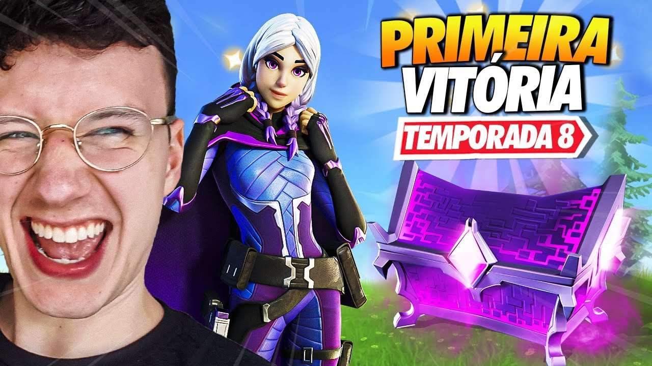 MINHA PRIMEIRA VITÓRIA NA TEMPORADA 8 - FORTNITE