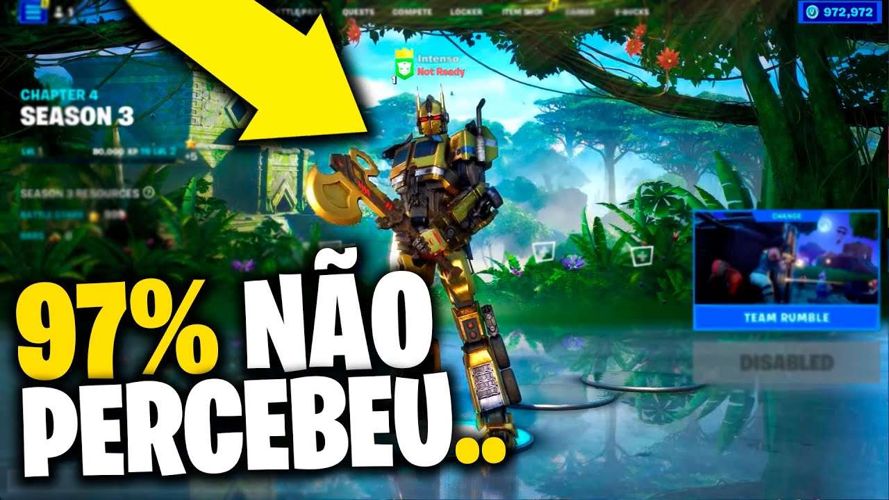 SEGREDOS ESCONDIDOS NO PASSE DE BATALHA DO FORTNITE TEMPORADA 3 NOVA ATUALIZAÇÃO XP