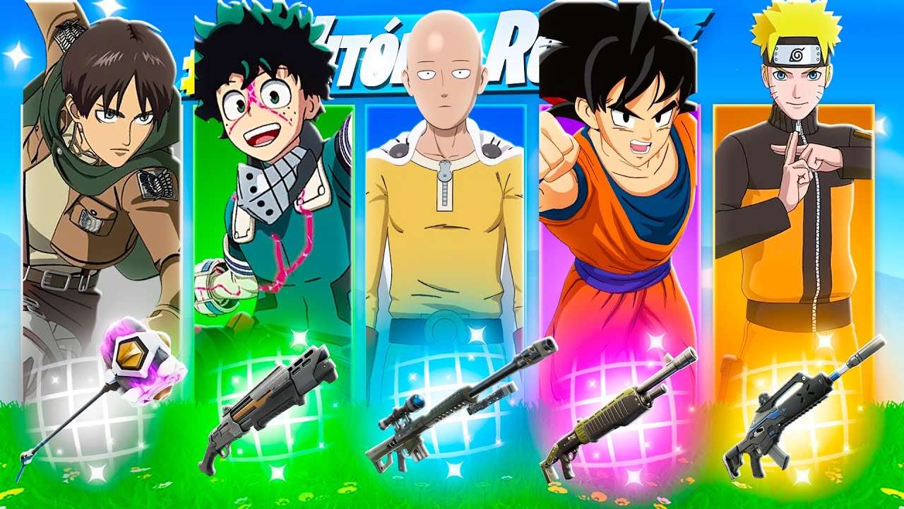 DESAFIO DOS ANIMES ALEATÓRIO NO FORTNITE *IMPOSSÍVEL*